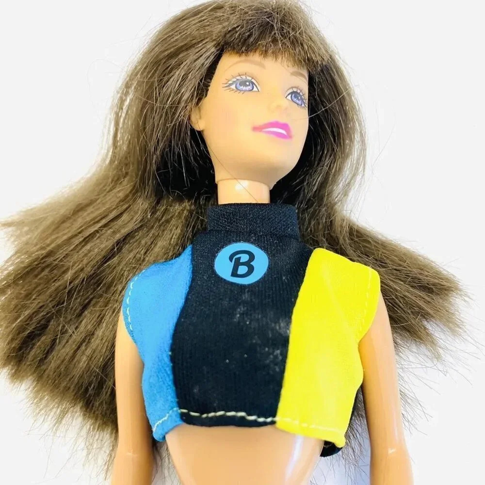 MATTEL BARBIE Doll Brunette Hair Brown Eyes Lifeguard 2 Piece Outfit 12" Tall - Picture 13 of 13